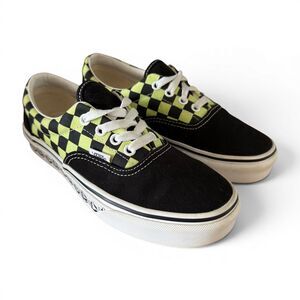 Vans BMX Era Checkerboard Black Green Canvas Lace Up Sneakers Women's Shoes 6.5